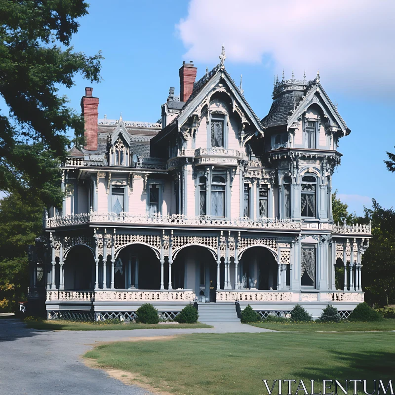 Victorian Mansion Architectural Beauty AI Image