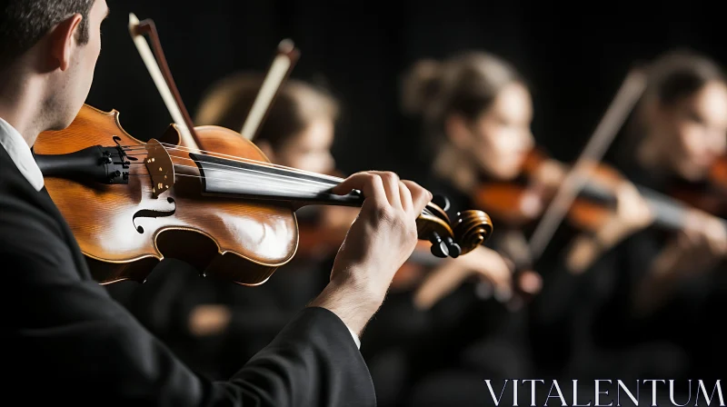 AI ART Elegant Violinists in Formal Performance