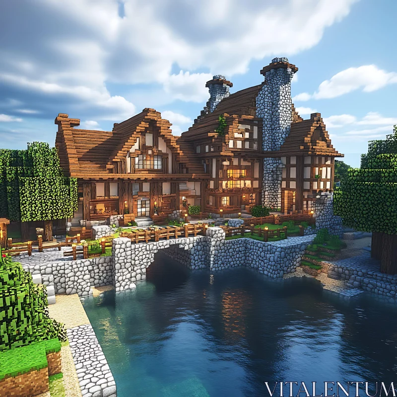 Charming Medieval Countryside House AI Image