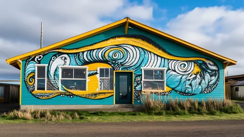 Colorful House Mural Art