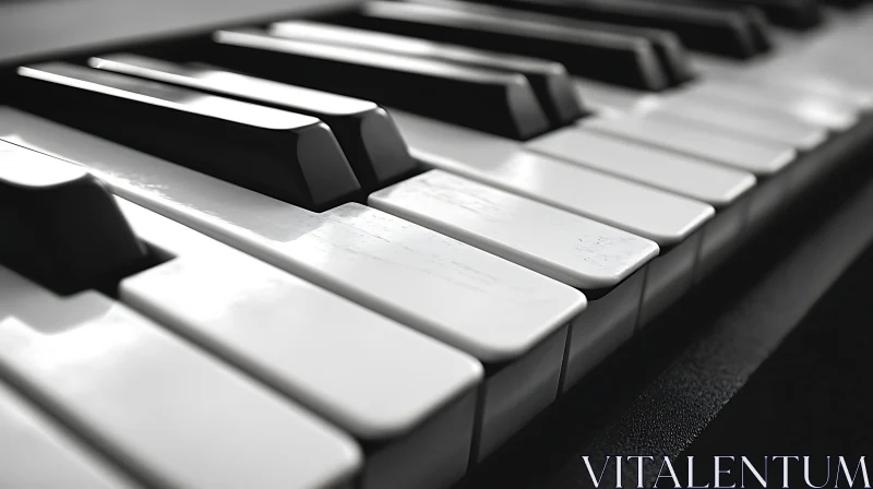 Detailed View of Piano Keyboard AI Image