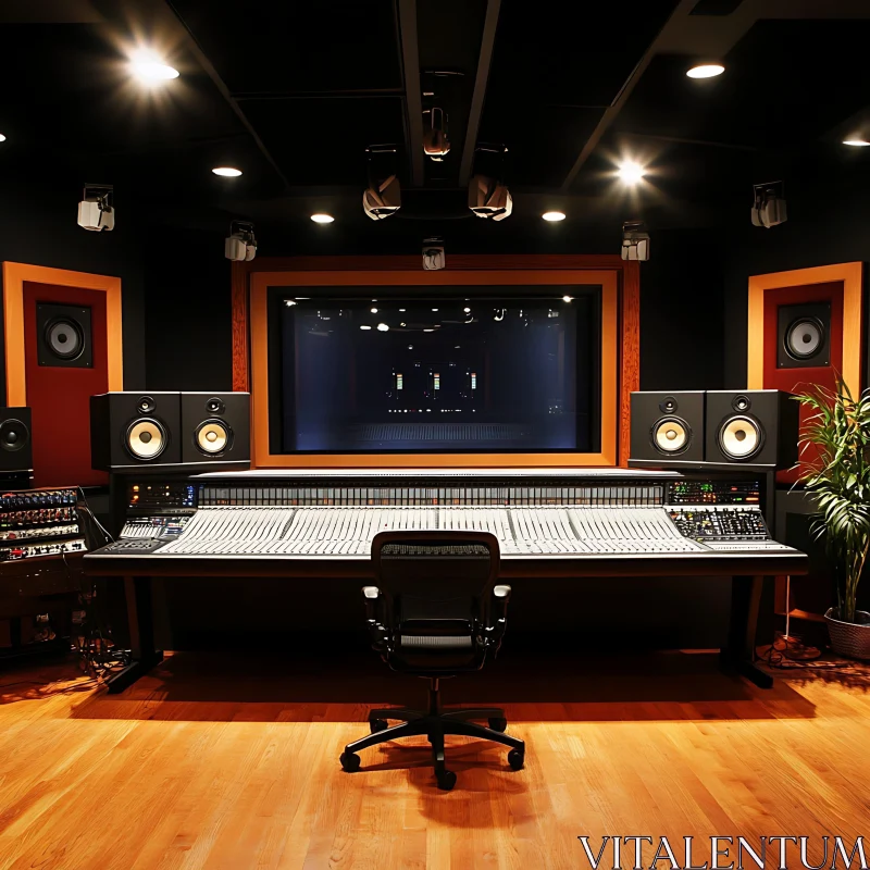 Modern Music Production Studio Setup AI Image