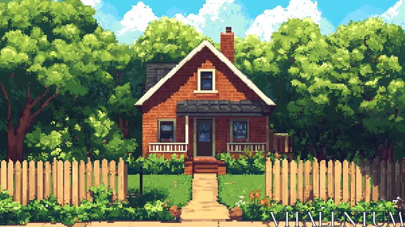 Enchanting Home in a Verdant Setting AI Image