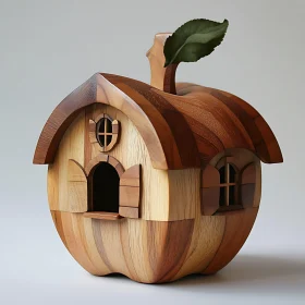 Wooden Apple House Miniature