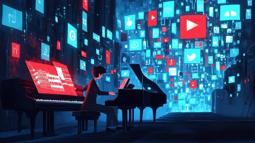 Piano Meets Technology in Digital Art