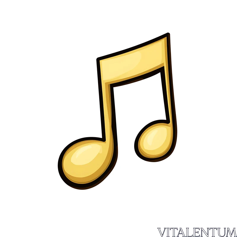 Stylized Golden Music Symbol