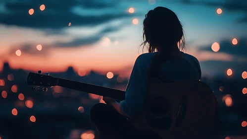 Music and City Lights at Dusk