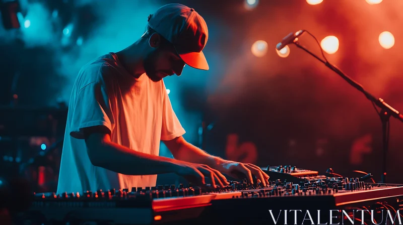 Live Electronic Music Performance AI Image