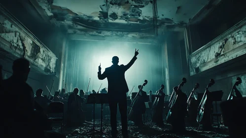 Orchestra in Abandoned Theater