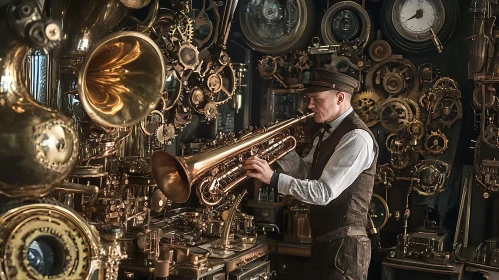 Vintage Steampunk Music Scene