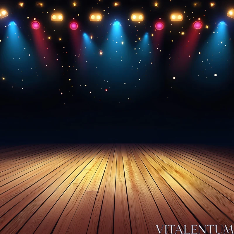 Beautifully Lit Theater Stage AI Image