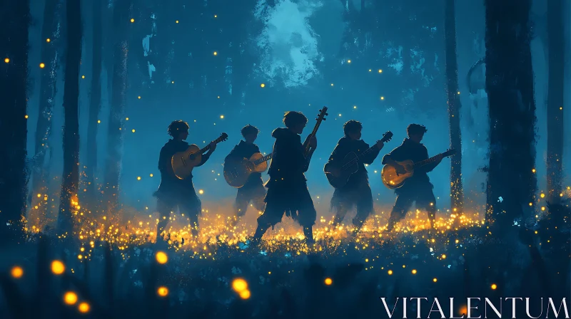 Magical Forest Concert AI Image