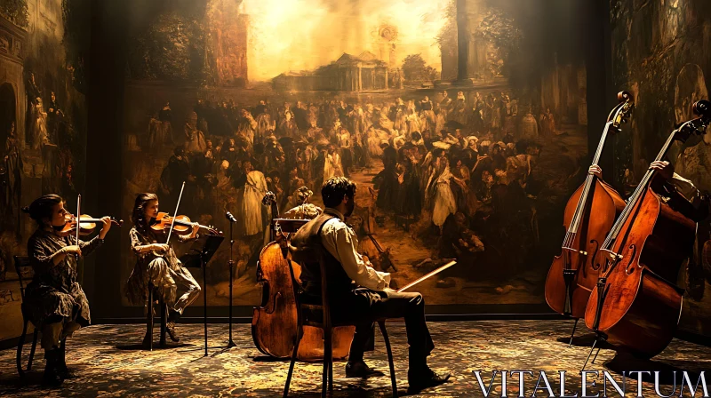 Orchestra in Classical Art Setting AI Image