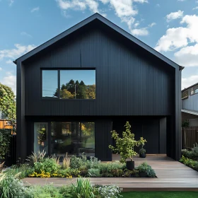 Modern Two-Story House with Stylish Black Exterior