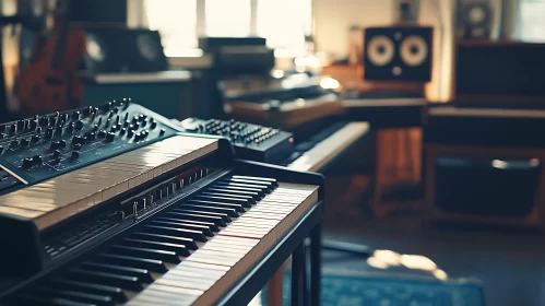 Musical Instruments in a Studio