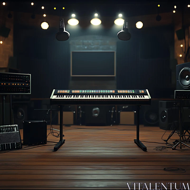 Professional Music Studio Setup AI Image