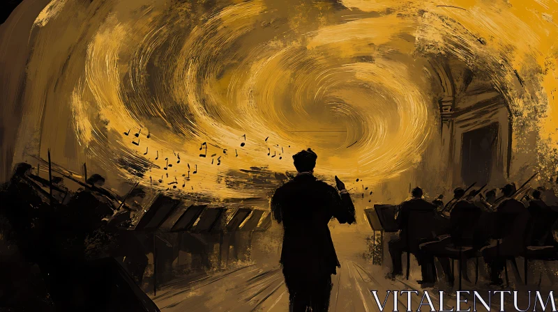 Surreal Orchestra Conductor and Musicians