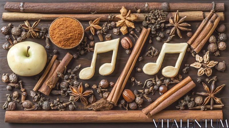 Edible Symphony: Spices and White Chocolate Notes AI Image