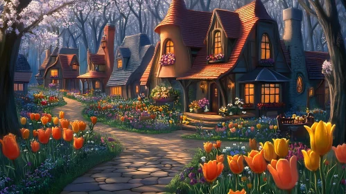 Whimsical Cottages in Bloom