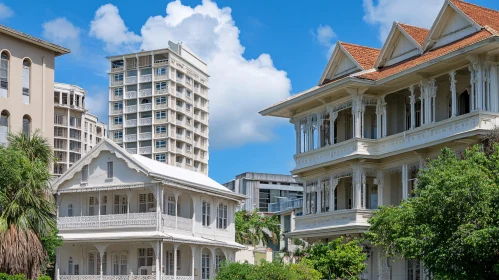 Victorian and Modern Architectural Juxtaposition