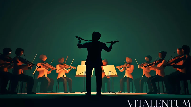 Orchestra Performance with Conductor AI Image