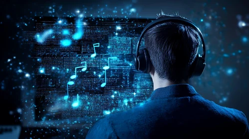 Fusion of Music and Technology with Code and Glowing Particles