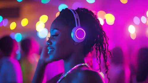 Neon Headphones and Party Vibes