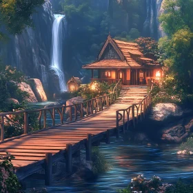 Serene Forest Cottage near Cascading Waterfall