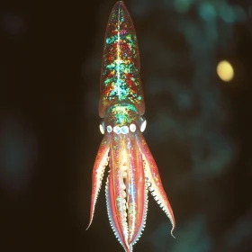 Luminous Marine Life of Bioluminescent Squid