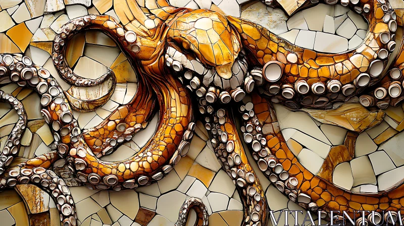 AI ART Octopus Mosaic Artwork