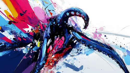 Colorful Octopus Abstract Art