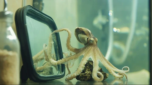 Reflective Octopus in Marine Environment