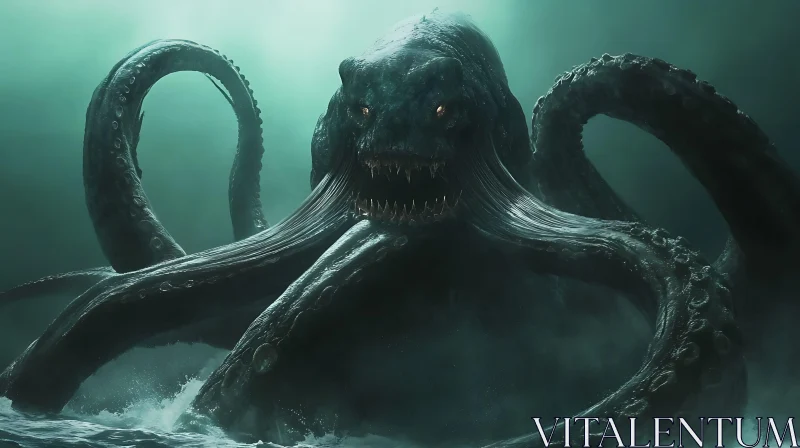 Giant Oceanic Kraken AI Image