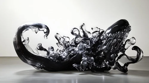 Intricate Abstract Glass Artwork