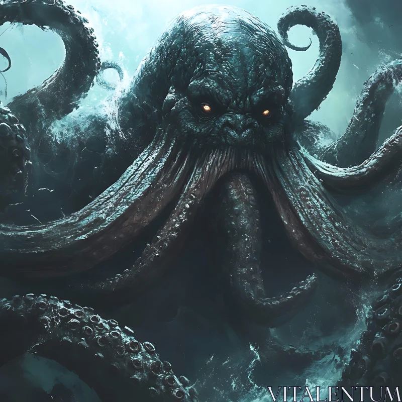 Majestic and Terrifying Kraken in the Ocean