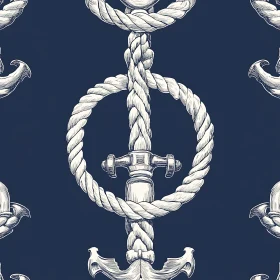 Detailed Maritime Design in Navy Blue