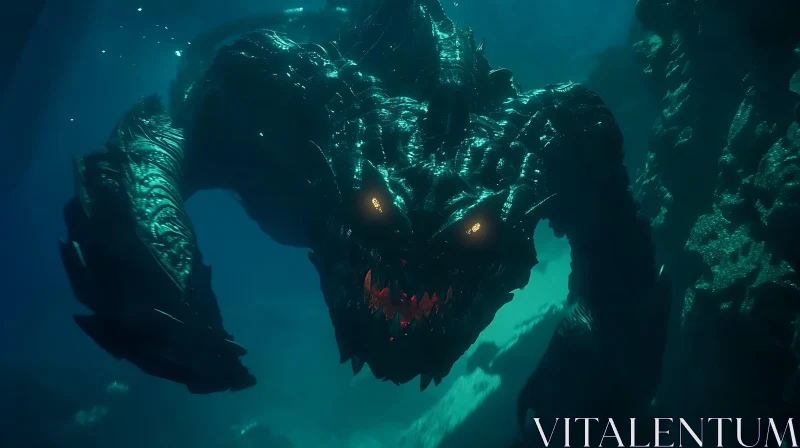 Deep Sea Mythical Creature: Kraken AI Image