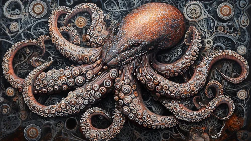 Mechanical Octopus Surrealism