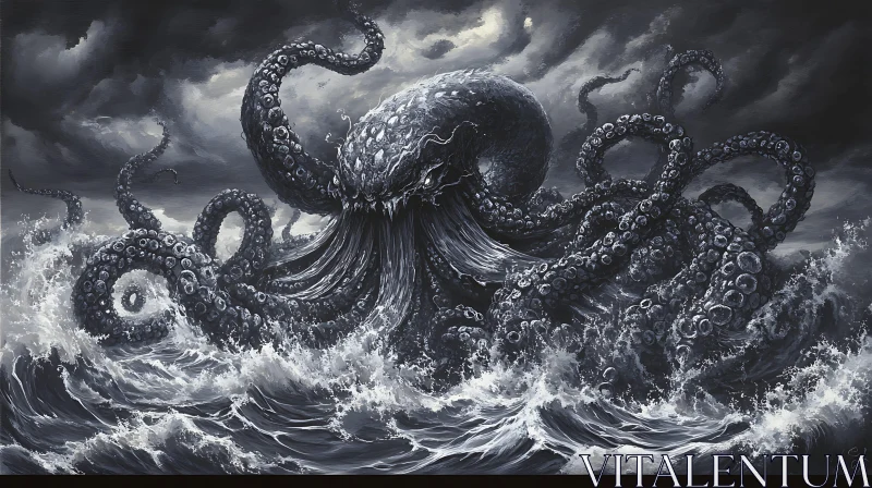 Tentacled Beast in Turbulent Waters