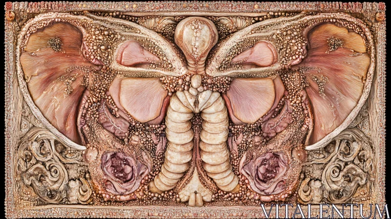 Abstract Surreal Art Featuring Butterfly-like Design AI Image