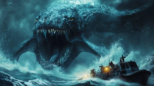 Massive Sea Monster and Patrol Boat Adventure