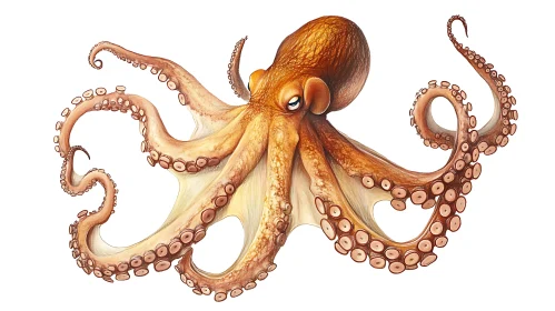 Artistic Depiction of an Octopus