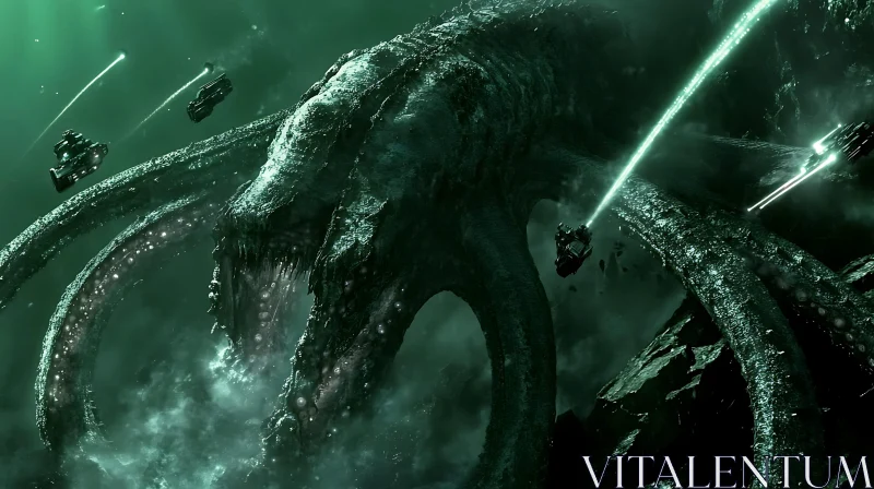 Marine Beast Clashes with Modern Spacecrafts
