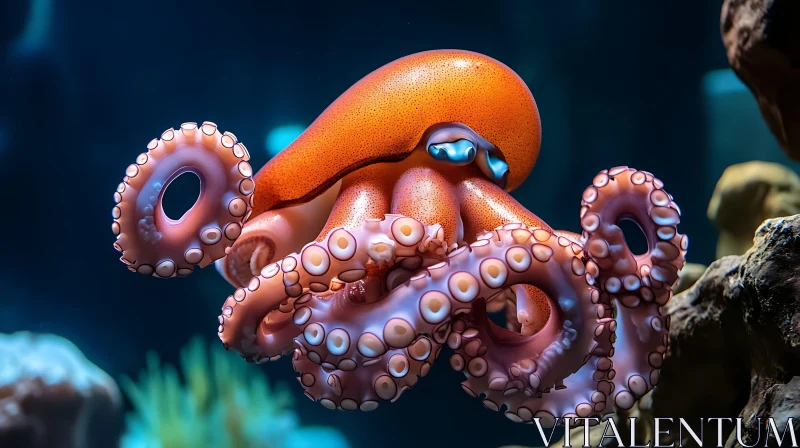 Colorful Underwater Octopus AI Image