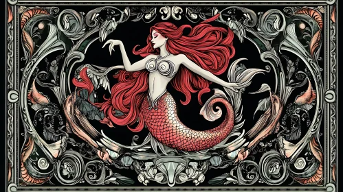 Intricate Fantasy Mermaid Art