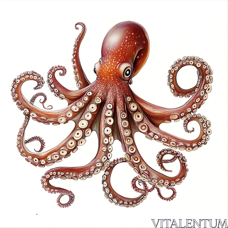 Intricate Octopus Illustration AI Image