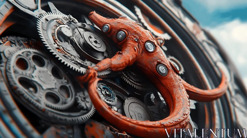 Blend of Organic and Mechanical Octopus
