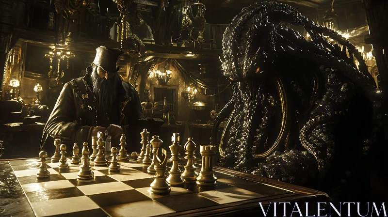 Enigmatic Chess Battle in a Dim Room