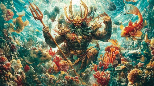 Underwater Deity in Coral Haven