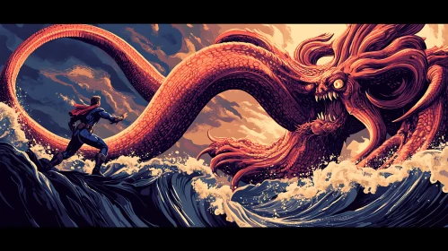 Epic Sea Monster Confrontation